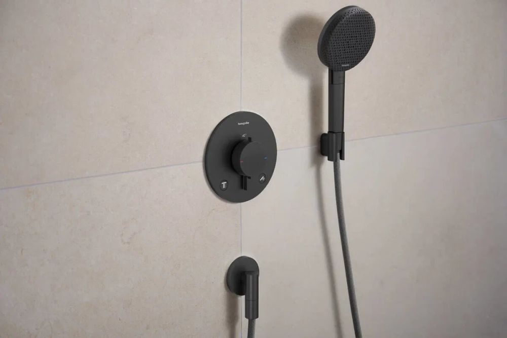 Змішувач прихованого монтажу Hansgrohe Ecostat Comfort S чорний матовий хром 33715340