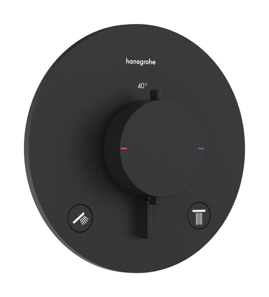 Змішувач прихованого монтажу Hansgrohe Ecostat Comfort S чорний матовий 33715670