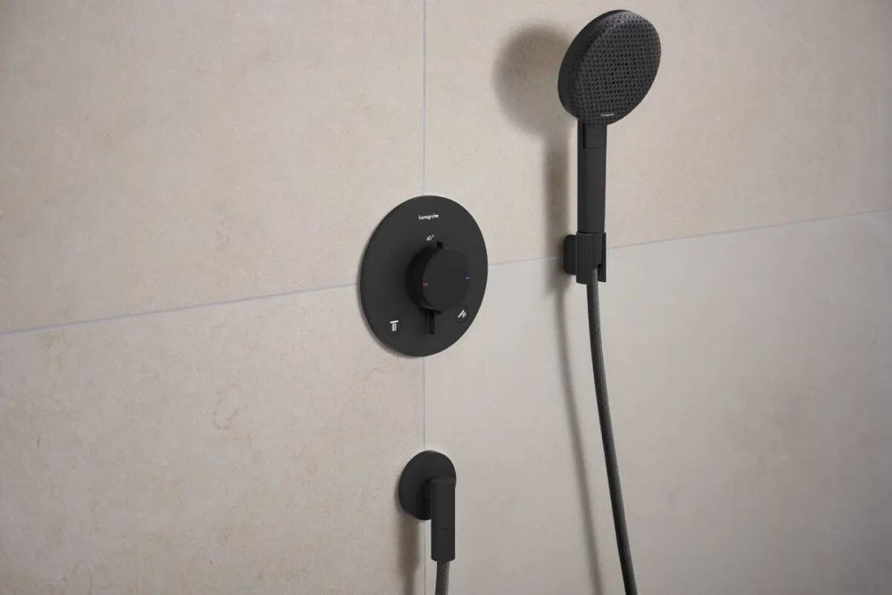 Змішувач прихованого монтажу Hansgrohe Ecostat Comfort S чорний матовий 33715670