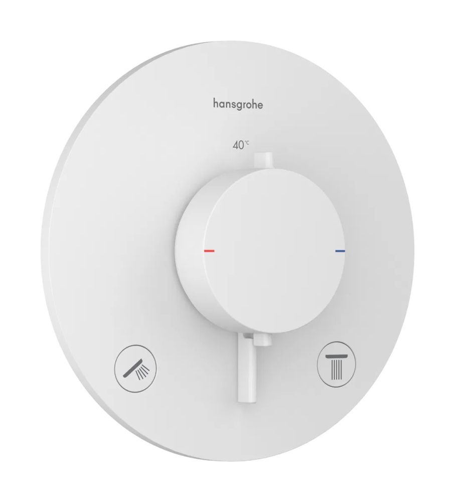 Змішувач прихованого монтажу Hansgrohe Ecostat Comfort S білий матовий 33715700