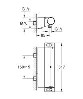 Змішувач для душу Grohe Grohtherm 2000 хром 34469001