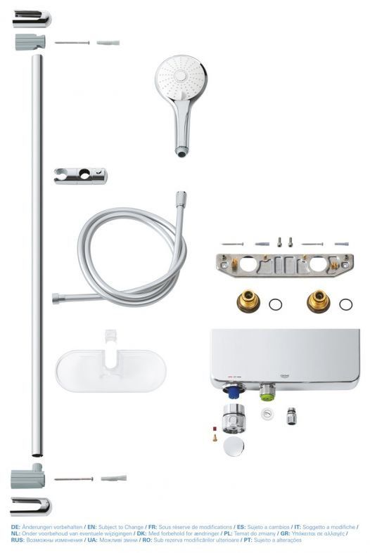Змішувач для душу Grohe Grohtherm SmartControl хром 34721000 з душовим гарнітуром