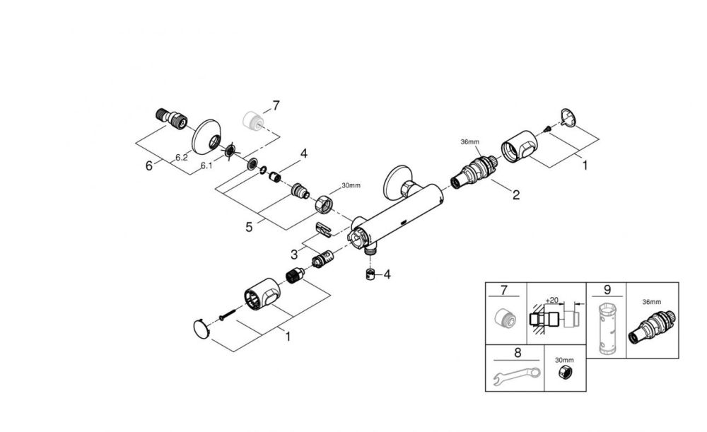 Змішувач для душу Grohe Grohtherm 500 хром 34793000