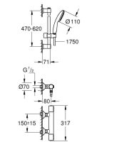 Смеситель для душа Grohe Precision Flow хром 34800001 с душевым гарнитуром