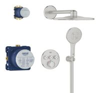 Душевая система скрытого монтажа Grohe Rainshower SmartActive суперсталь 34863DC0