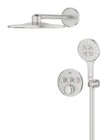 Душевая система скрытого монтажа Grohe Rainshower SmartActive суперсталь 34863DC0