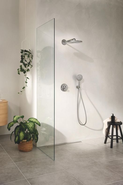 Душевая система скрытого монтажа Grohe Rainshower SmartActive суперсталь 34863DC0