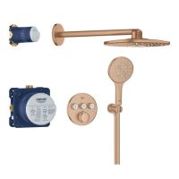 Душова система прихованого монтажу Grohe Rainshower SmartActive теплий захід сонця матовий 34863DL0
