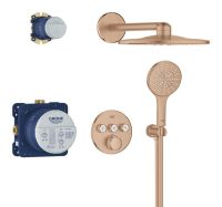 Душова система прихованого монтажу Grohe Rainshower SmartActive теплий захід сонця матовий 34863DL0