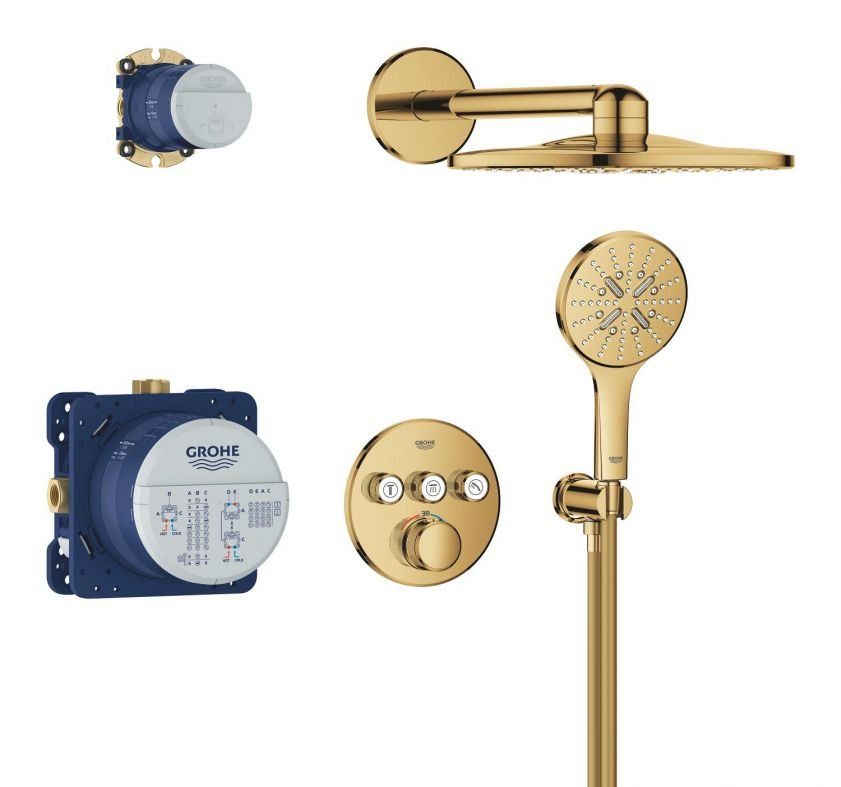 Душевая система скрытого монтажа Grohe Grohtherm SmartControl холодный рассвет 34863GL0