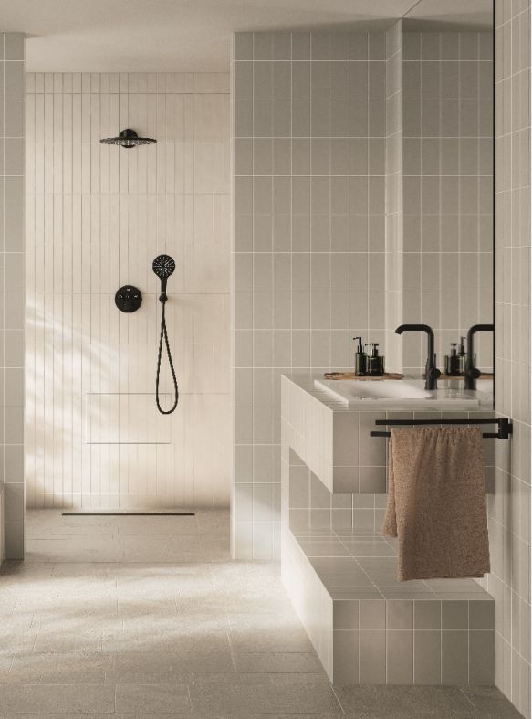 Душевая система скрытого монтажа Grohe Grohtherm SmartControl фантомный черный 34863KF0
