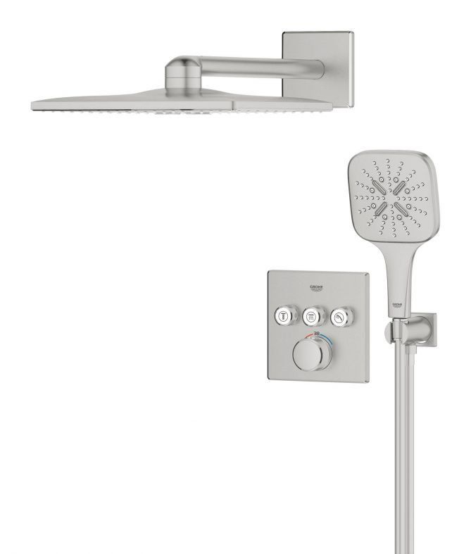 Душова система прихованого монтажу Grohe Grohtherm SmartControl суперсталь 34864DC0