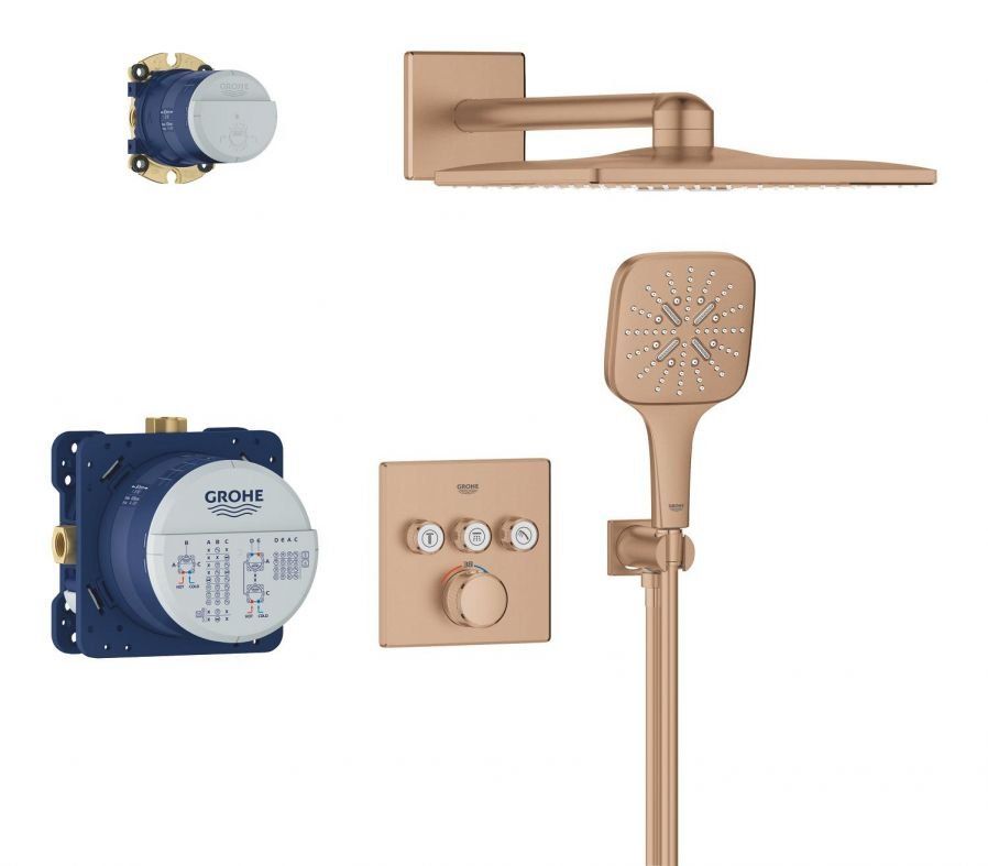 Душова система прихованого монтажу Grohe Grohtherm SmartControl теплий захід сонця матовий 34864DL0