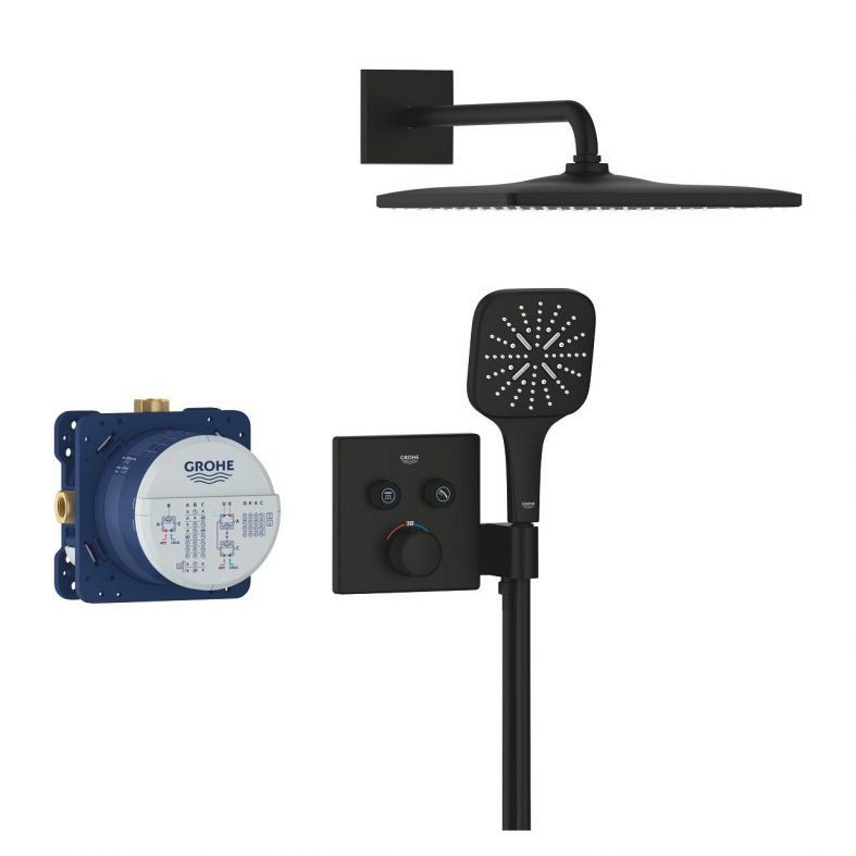 Душова система прихованого монтажу Grohe Grohtherm SmartControl фантомний чорний 34865KF0