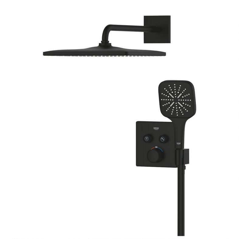 Душова система прихованого монтажу Grohe Grohtherm SmartControl фантомний чорний 34865KF0