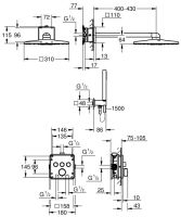 Душова система прихованого монтажу Grohe Precision хром 34875000