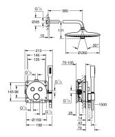 Душова система прихованого монтажу Grohe Precision SmartControl хром 34878000