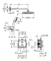 Душова система прихованого монтажу Grohe Precision чорний матовий 348832430