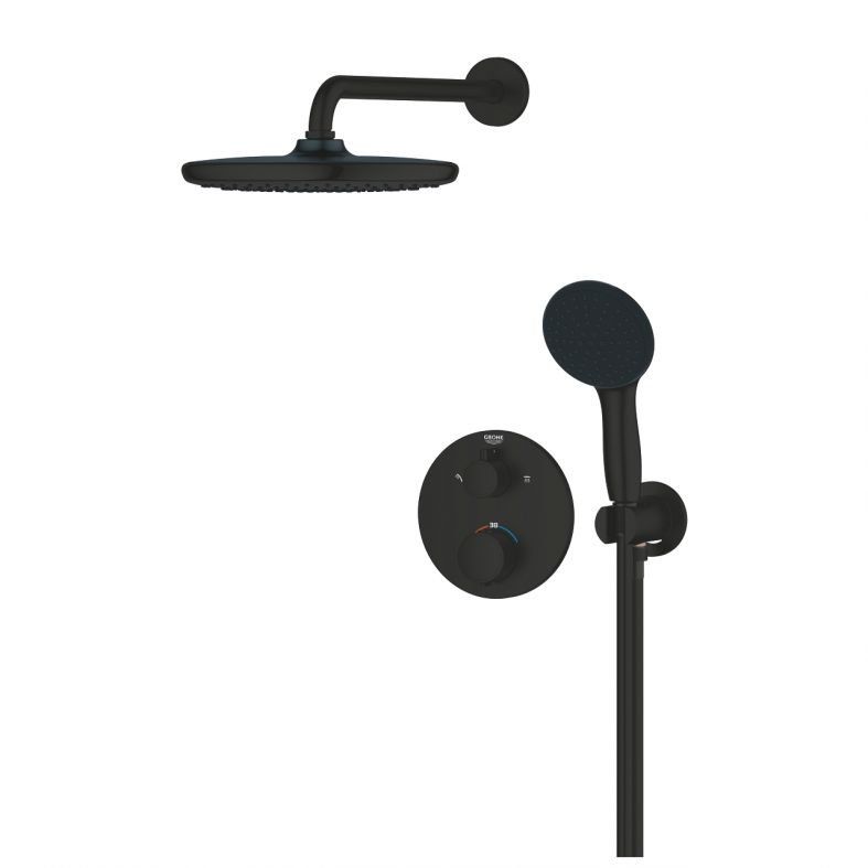 Душова система прихованого монтажу Grohe Precision чорний матовий 348832430