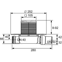 Трап для душу TECE Drainpoint 3601100 з решіткою
