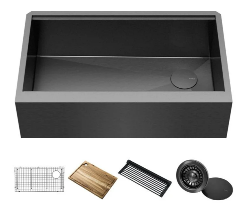 Кухонная мойка Kraus Kore из нержавеющей стали KWF410-33/PGM