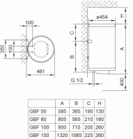 Водонагрівач накопичувальний Tiki 80 л GBF 80 V9 700147