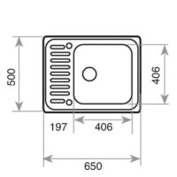 Кухонна мийка Teka Classic 1B з нержавіючої сталі 40109611