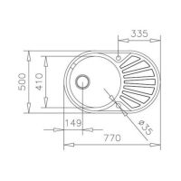 Кухонна мийка Teka DR 77 1B 1D з нержавіючої сталі 40127303