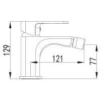 Смеситель для биде Imprese BILOVEC черный матовый 40256