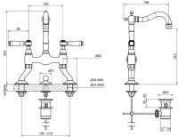 Змішувач для раковини Bugnatese Revival бронза REVBR415U