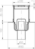 Трап для душу MCH 416L з решіткою Sun