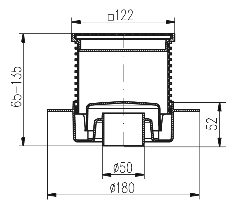Трап для душу MCH 420L з решіткою Sun