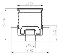 Трап для душу MCH 420XL з решіткою Sun