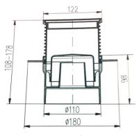 Трап для душу MCH 421L з решіткою Sun