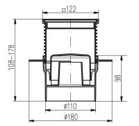 Трап для душу MCH 421NL з решіткою Sun