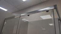 Душова кабіна Veronis FLEX-7-14 90-100х70-80 см (Профіль - хром, скло - прозоре) без піддона