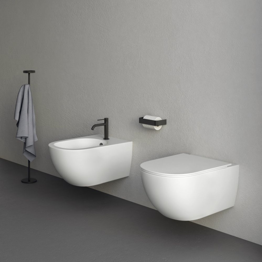 Унитаз подвесной Nic Design Pin белый матовый 003709003 с сиденьем Soft Close