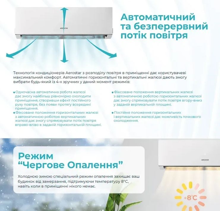 Кондиціонер Aerostar MC 35м² AER-12A-R32-IU