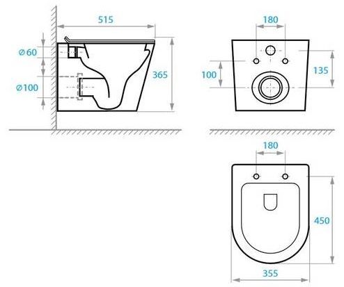 Інсталяція Grohe Solido 3 в 1 з чорною матовою клавішею 388112430 + підвісний унітаз Koller Pool Orion Tornado 3.0 OR-0515-RQ3 із сидінням Soft Close