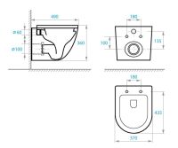 Інсталяція Grohe Solido 3 в 1 із чорною матовою клавішою 388112430 + Унітаз підвісний Koller Pool Round Smart Tornado 3.0 RN-0490-RQ3 із сидінням Soft Close