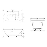 Ванна акрилова Geberit Soana Slim rim Duo 180х80 554.004.01.1
