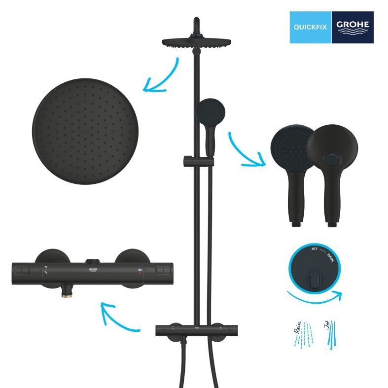 Душова система з термостатом Grohe Vitalio Start 110 хром 269882431