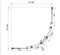 Душова кабіна Koller Pool Line Arc 90х90 (Профіль - чорний, скло - grape) 1440652504