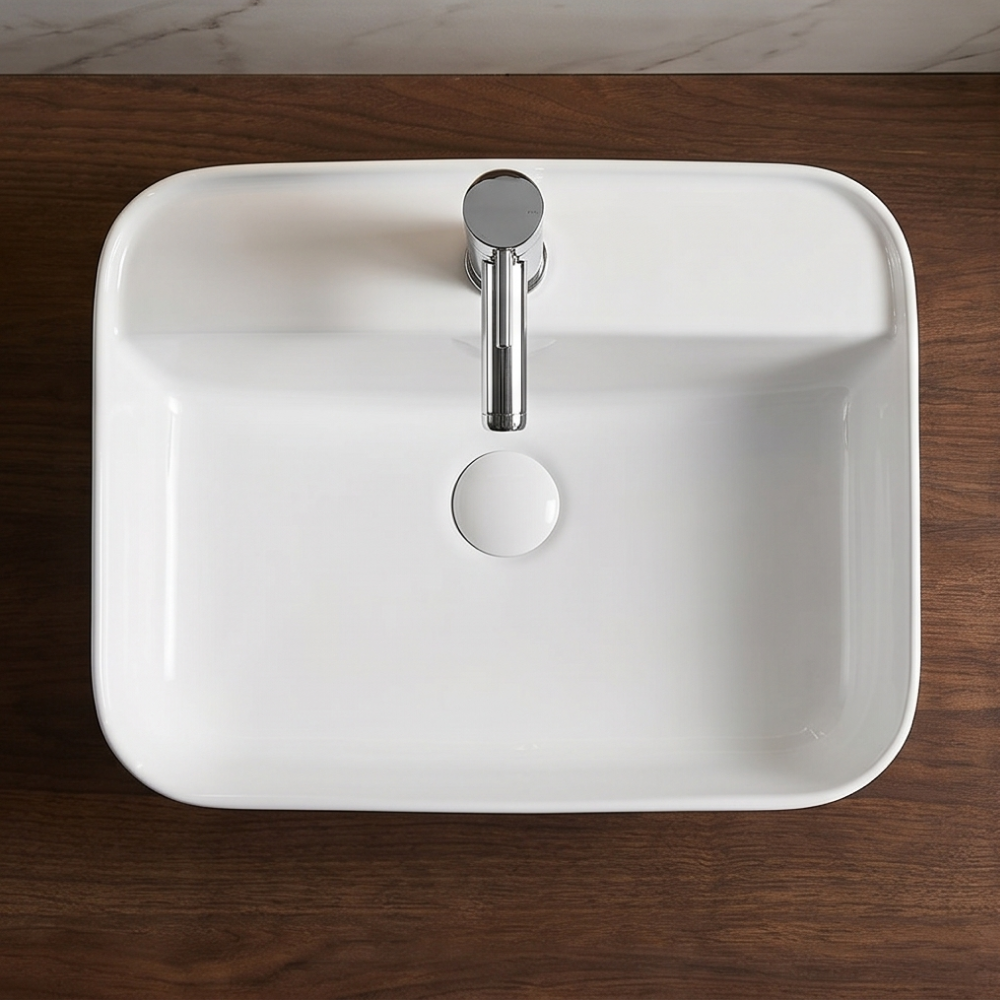 Раковина накладна AquA PooL Safir 50 см біла глянцева 88SN5040