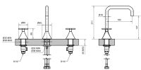 Змішувач для раковини Bugnatese Orion брашоване золото ORIOS5512S