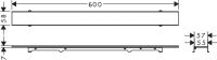 Решітка для трапа Hansgrohe RainDrain Rock сталь 56029000