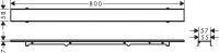 Решітка для трапа Hansgrohe RainDrain Rock сталь 56030000