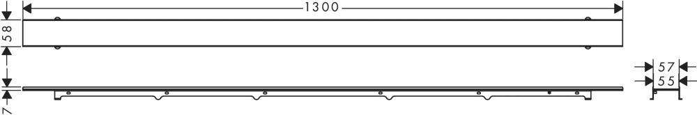 Решітка для трапа Hansgrohe RainDrain Rock сталь 56034000