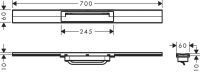 Решітка для трапа Hansgrohe RainDrain Flex чорний матовий хром 56043340