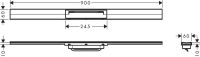 Решітка для трапа Hansgrohe RainDrain Flex чорний матовий хром 56045340